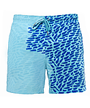 Шорти хамелеон для плавання, пляжні чоловічі спортивні міняють колір в сині квадрати розмір XS код 26-0015, фото 2