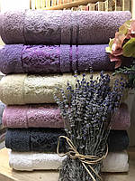 Махровые полотенца для лица в упаковке 6 штук 50 на 90 см Турция Soft Life