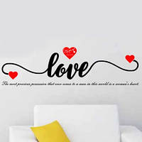 Интерьерная виниловая наклейка на стену Настенная надпись, Надпись Love (Надпись Любовь)