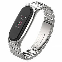 Ремінець MiJobs Metal Strap для Xiaomi Mi Band 3 / 4 / 5 / 6 Silver