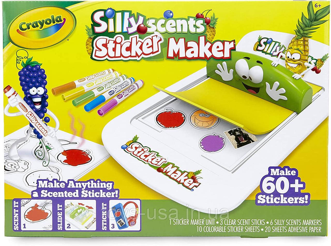 Набір створи наклейки Крайола Crayola Silly Scents Sticker Maker, фото 1