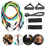 Еспандер для рук Еспандер гумовий Crossfit Набір еспандерів трубчастих для фітнесу 5шт, фото 2