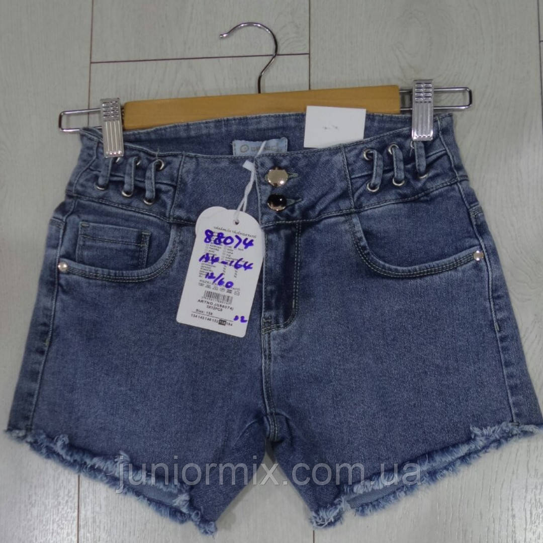 Джинсові шорти для дівчаток підлітків гуртом GRACE 134-164 см