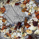 Гірлянда коричнево-теракоттово-біла квіткова, фото 5