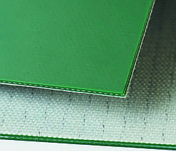 Зелена гладка транспортувальна стрічка ПВХ P25-14A завтовшки 2 мм двошарова, міцністю 150 Н/мм