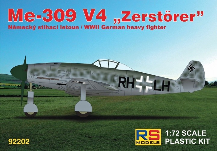 Пластикова модель 1/72 RS models 92202 Німецький винищувач Messerschmitt 309 V4 "Zerstörer"
