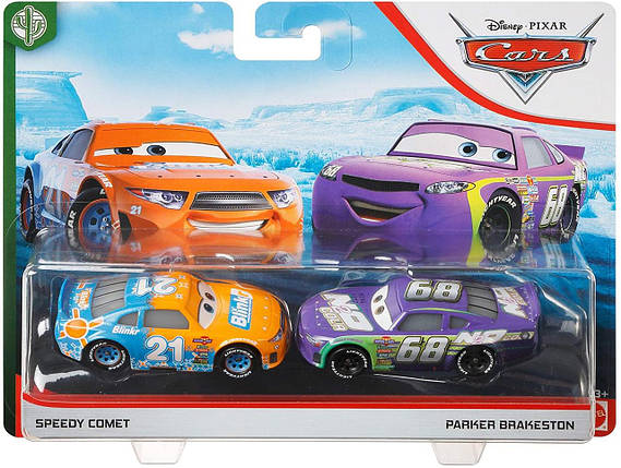 Тачки 3: Спіді Комет і Паркер Пітстоп (Sidney Comet and Parker Brakeston) Disney Pixar Cars від Mattel, фото 2