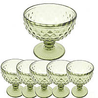 Креманки набор для мороженого Garbo Glassware 300 мл 6 шт (2610DZS/Green)