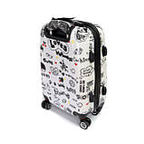 Оригінальна валіза малого розміру з яскравим принтом Worldline 808 Love, фото 3