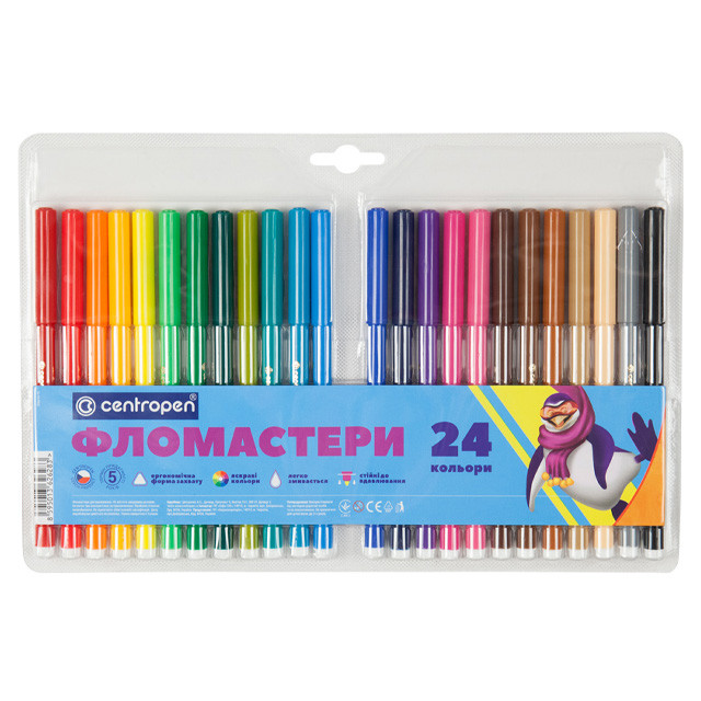 Набір фломастерів Centropen Colour World 24 шт 7550/24