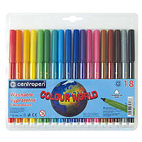 Набор фломастеров Centropen Colour World 18 шт 7550/18