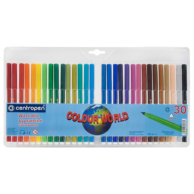 Набір фломастерів Centropen Colour World 30 шт 7550/30