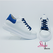 Кеди кріпери жіночі білі шкіряні  “Style Shoes”, фото 7