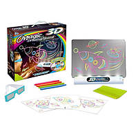 Чарівна 3D (3Д) дошка для малювання світлом у темряві Magic Drawing Board | Набір для дитячої творчості
