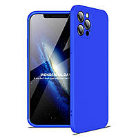 Чехол GKK 360 для Iphone 12 Pro Бампер оригинальный без выреза Blue