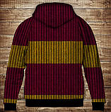 Толстівка з 3D принтом Гаррі Поттер Форма Гриффиндора Хогвартс Дитячі і дорослі розміри. ВСІ Розміри, фото 2