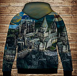 Толстівка з 3D принтом Школа Хогвартс Дитячі і дорослі розміри. ВСІ Розміри, фото 2
