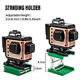 4D Лазерный уровень AFABEITA 4D 16 линий для стяжки пола, плитки ➜ ПУЛЬТ ➜ Кронштейн ➜ Зеленые лучи, фото 6