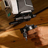 3D DEKO LL12-HV 🔹 12 ліній 360 градусів ❌ КРАСНИЙ ЛУЧ ➜до 50м 🔴 лазерний рівень нівелір + 2 БАТАРЕЇ 2000mAh, фото 6