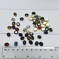 Камінь в цапах Овал 9*7мм. Мікс кольорів 1 шт арт 1-056