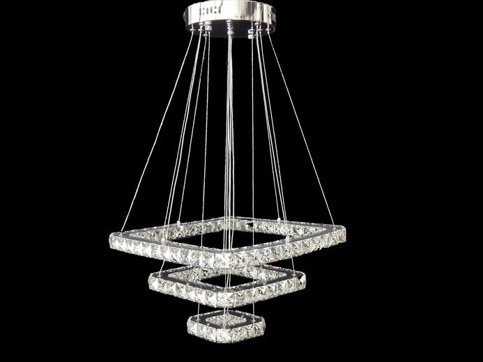 Кришталева квадратна світлодіодна люстра 7262/S, фото 1