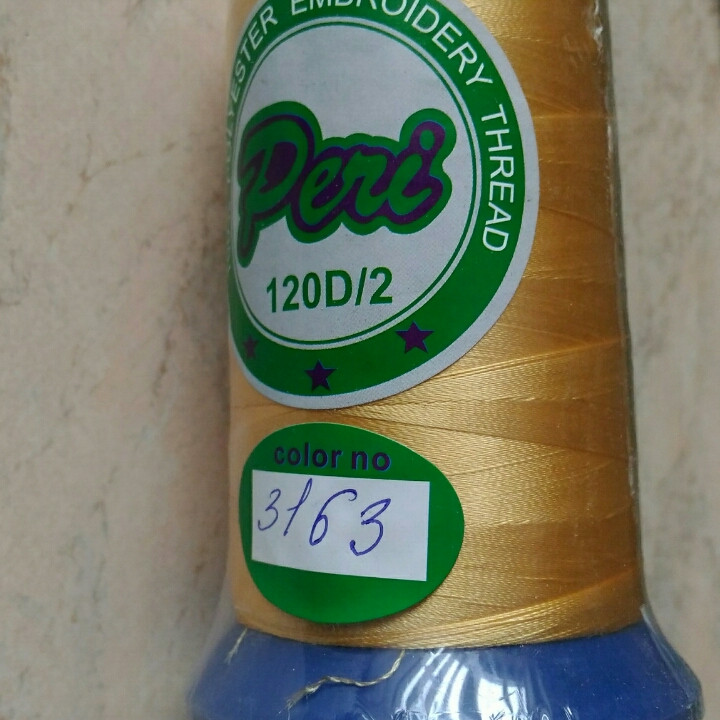 Нитки для машиної вишивки №3163, 120D/2, 3000 ярдів поліестер, фото 1