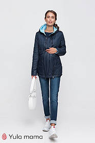 Двостороння куртка демісезонна для вагітних з плащової тканини Floyd S Юла Мама Синій