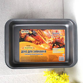 Прямокутна форма для запікання з антипригарним покриттям 36,5 * 27 * 5 см, фото 4