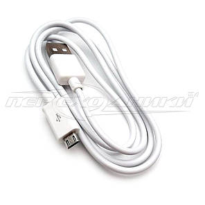 Кабель USB 2.0 — micro USB (економність), 0.9 м білий, фото 3