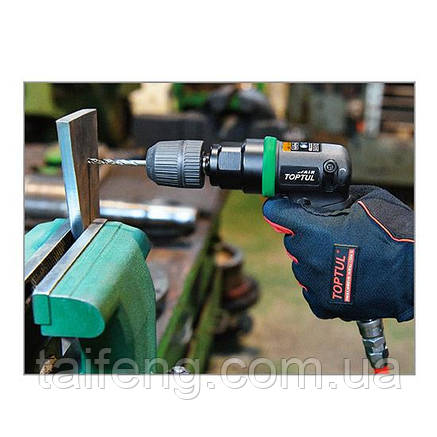 Пневмодрель реверсивна 3/8" (2000об/хв; самозажимних патрон) TOPTUL KAQA1220, фото 2