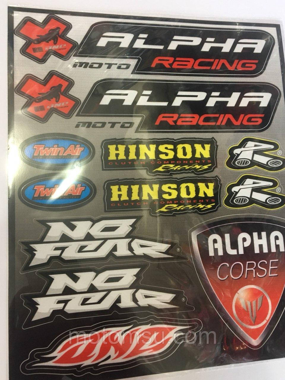 Наклейка Alpha Racing
