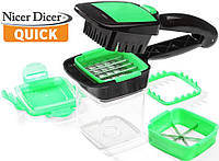 Универсальная овощерезка измельчитель Nicer Dicer Quick 5 в 1 Green мультислайсер