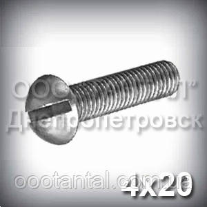 Гвинт М4х20 ГОСТ 17473-80 (DIN 86) оцинкований із напівкруглою головкою, фото 1