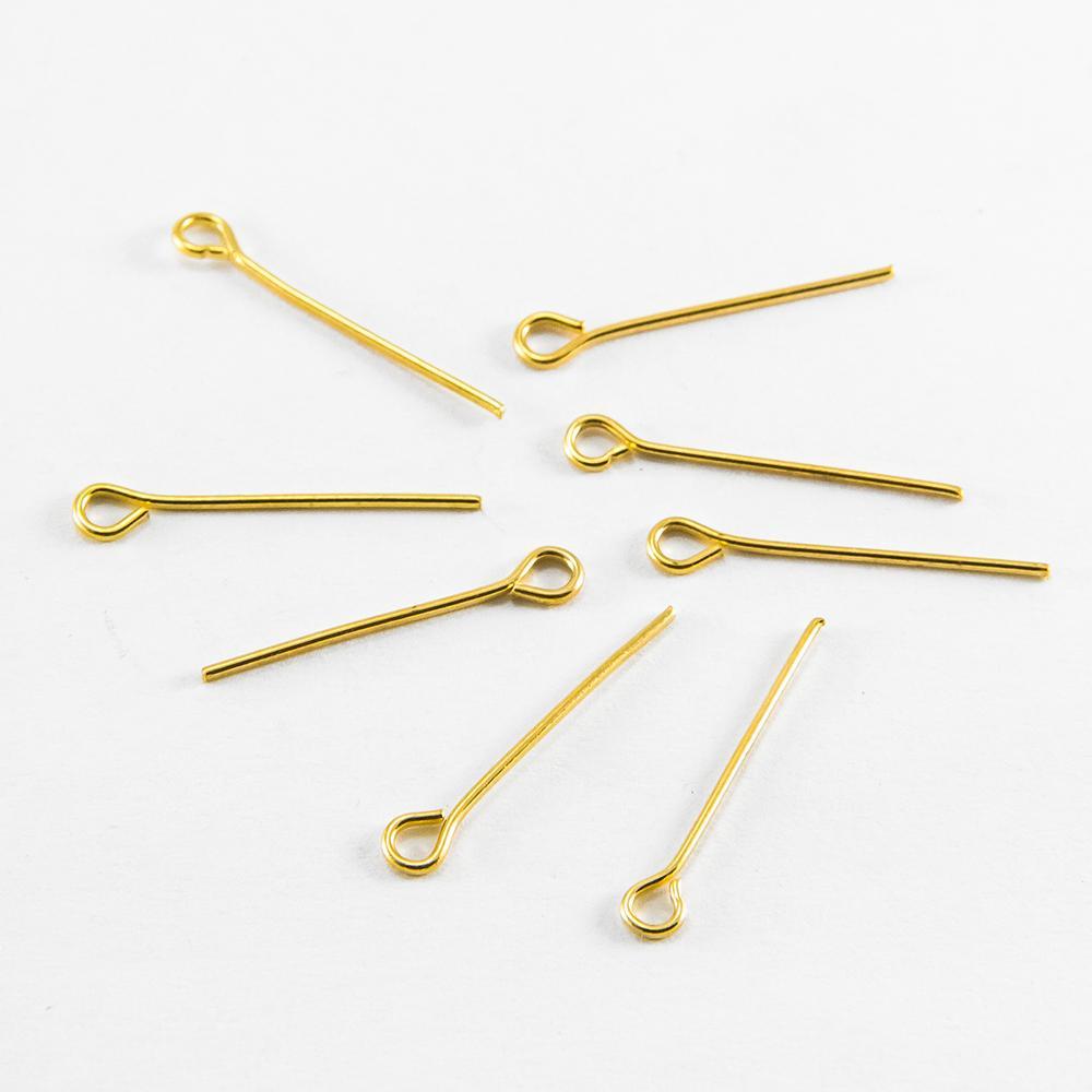 Піни з кільцем залізо 600 шт. колір: золото розмір: 20х0.7 мм БА001259 (50г), фото 1