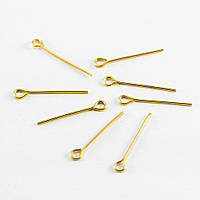 Піни з кільцем залізо 600 шт. колір: золото розмір: 20х0.7 мм БА001259 (50г)