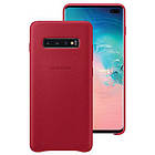 Оригінальний шкіряний Чохол Samsung Leather Cover Red для Galaxy S10 SM-G973, фото 2