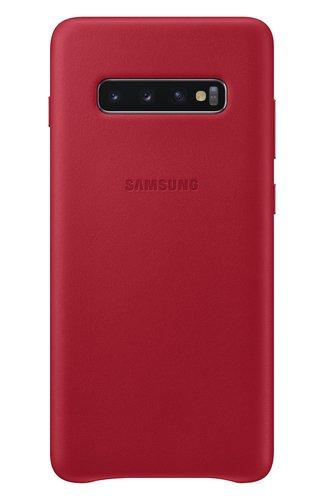 Оригінальний шкіряний Чохол Samsung Leather Cover Red для Galaxy S10 SM-G973, фото 1