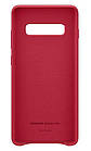 Оригінальний шкіряний Чохол Samsung Leather Cover Red для Galaxy S10 SM-G973, фото 3