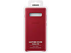 Оригінальний шкіряний Чохол Samsung Leather Cover Red для Galaxy S10 SM-G973, фото 4