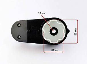 Кермовий редуктор дитячого електромобіля Bambi #1 12V RS380 RPM6000 вал 10мм, фото 3