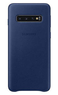Оригінальний шкіряний чохол Samsung Leather Cover Navy для Samsung Galaxy S10 Plus SM-G975