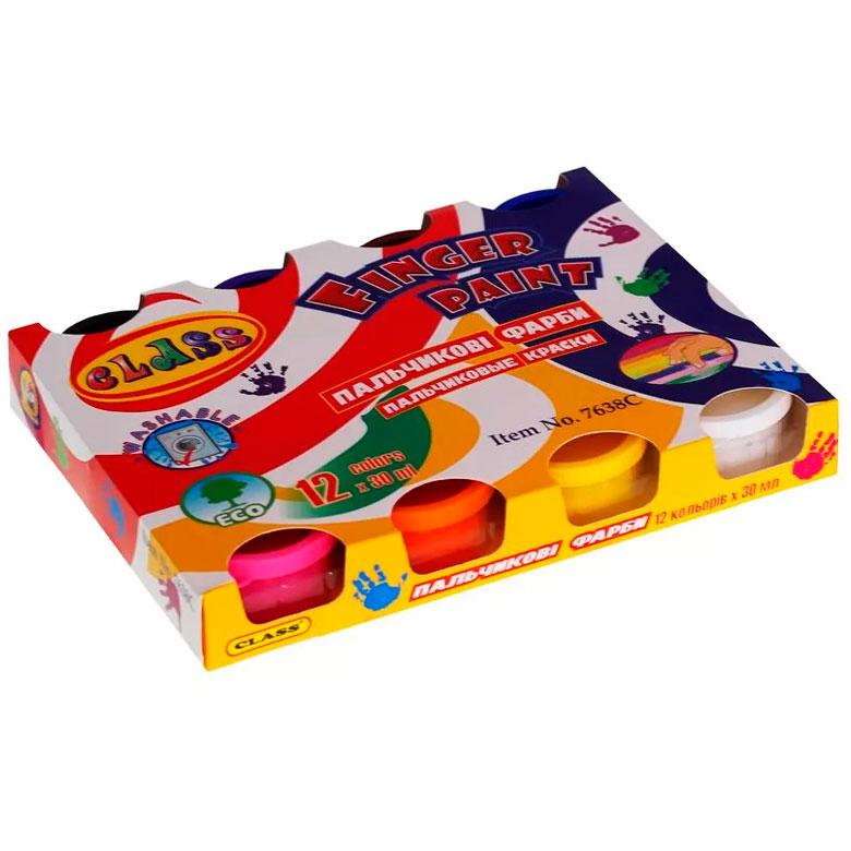 Фарби пальчикові Class 12кол. по 30мл 7638C, фото 1