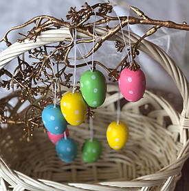 Пінопластові яйця для великодня декору набір 8шт * 3.5см