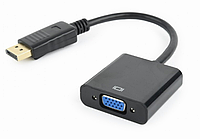 Адаптер DisplayPort (M) - VGA (F), Cablexpert, Black, 15 см (A-DPM-VGAF-02)