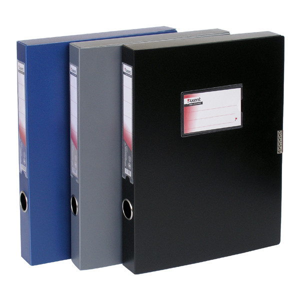 Папка-бокс пластик. А4 36 мм. на липучці AXENT 1736 асорті, фото 1