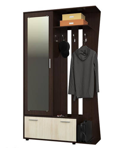 Купить Современная прихожая со шкафом зеркалом и тумбой обувной Авео 2 ...