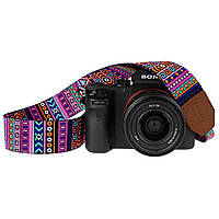 Нашейный Ремень для Фотоаппарата Bronzedog Этнический Нейлоновый Фиолетовый