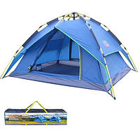 Палатка туристическая трехместная с тентом GreenCamp / Туристическая палатка на 3 человека автоматическая