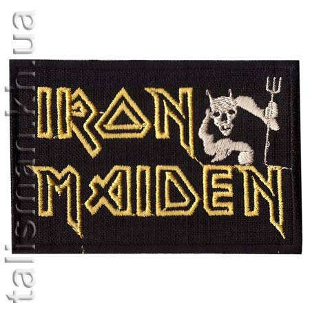 Нашивка IRON MAIDEN 2 з чортиком, фото 1