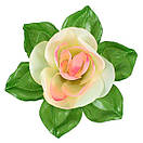 Букет штучних квітів Троянда розкрита в розетці із зелені , 47 см, фото 6